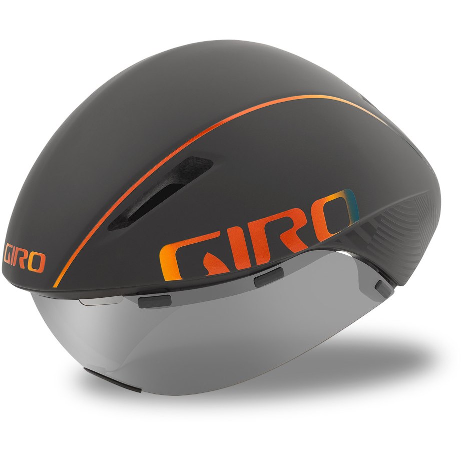 Aerohead MIPS Zeitfahrhelm matte grey firechrome Gr. S
